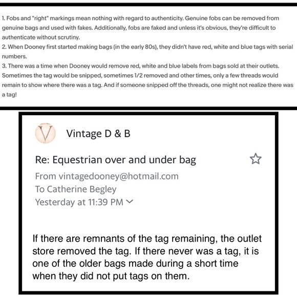 ❤️SOLD❤️ Vintage Dooney & Bourke Black Equestrian Over & Under Bag - Picture 8 of 8